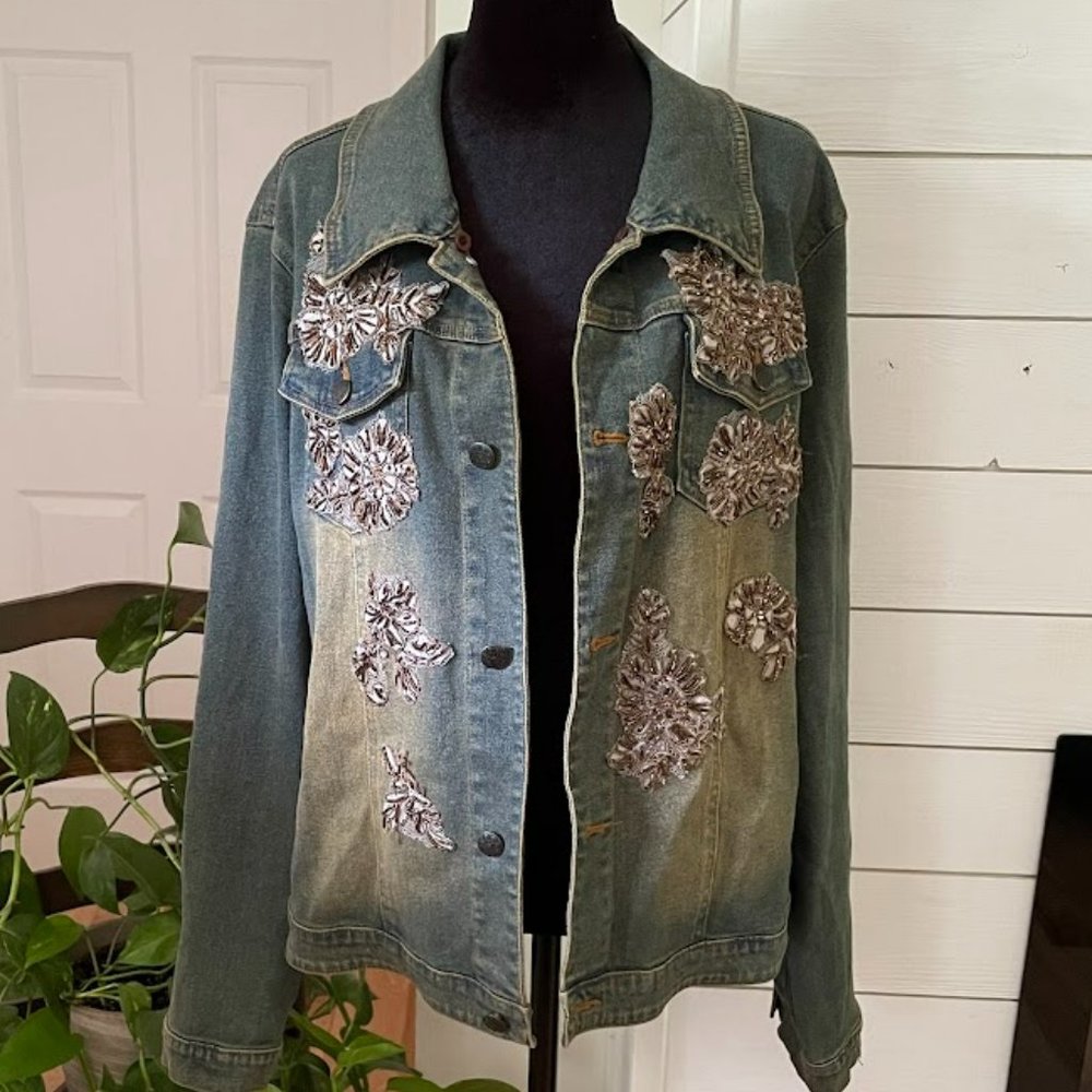 Spiegel Vintage Embroidered Denim Jacket